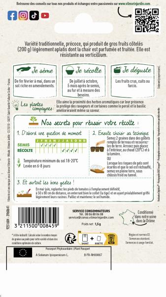 Potagères - Tomate Marmande VR - MEDIA_PACKAGING_VERSO